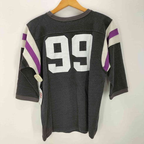 チャンピオン Champion ランタグ 復刻  袖 目付き カレッジ ロゴ プリント 七分袖 スウェット シャツ メンズ import:M